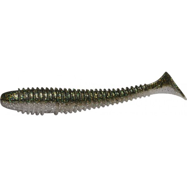 Rapture Ribbed Swing Shad 4cm Rauchgrün Plastikköder 14 Stk.