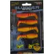 Rapture Slugger Shad Set 5,5cm Flammengelb 4+2 Stk. Kunstköder Set
