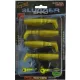 Rapture Slugger Shad Set 7,5cm Chartreuse Ghost 4+2 Stk. Kunstköder-Set