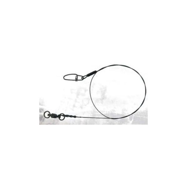 Trabucco Titanium Leader 20lb 12 Bb/Snap/Titanium Drahtvorfach mit Karabiner und Kugellagerwirbel