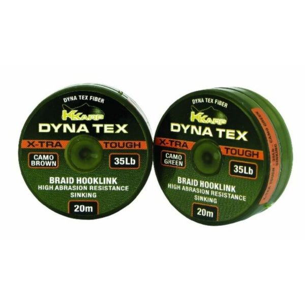 K-Karp Xtra Tough 20m 25lb Camo Braun Geflochtene Vorfachschnur