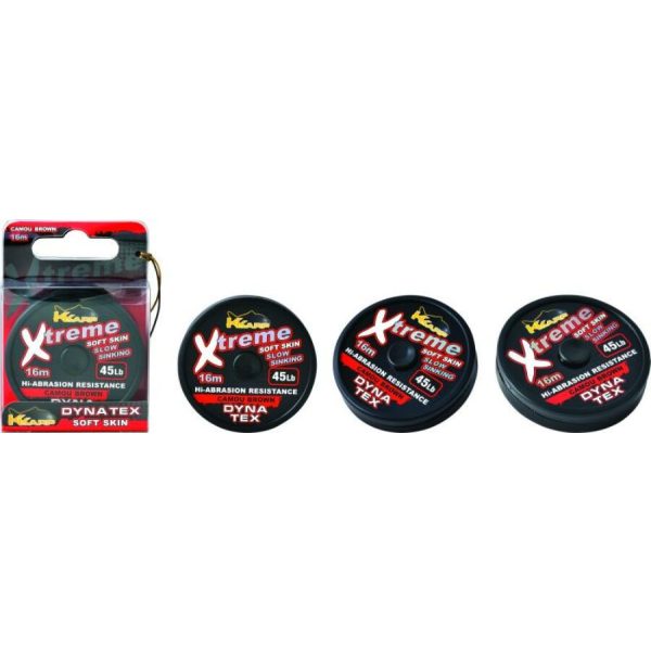 K-Karp Dyna Tex Xtreme Soft 16m 45lb Camo Grün Vorfach