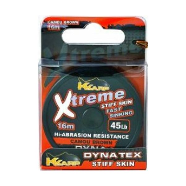 K-Karp Dyna Tex Xtreme Stiff 16m 45lb Camo Grün Vorfach