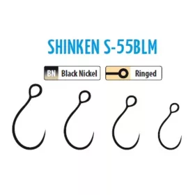   Trabucco Shinken Hooks S-55BLM BN #4 Widerhakenloser Raubfischhaken 10 Stk.