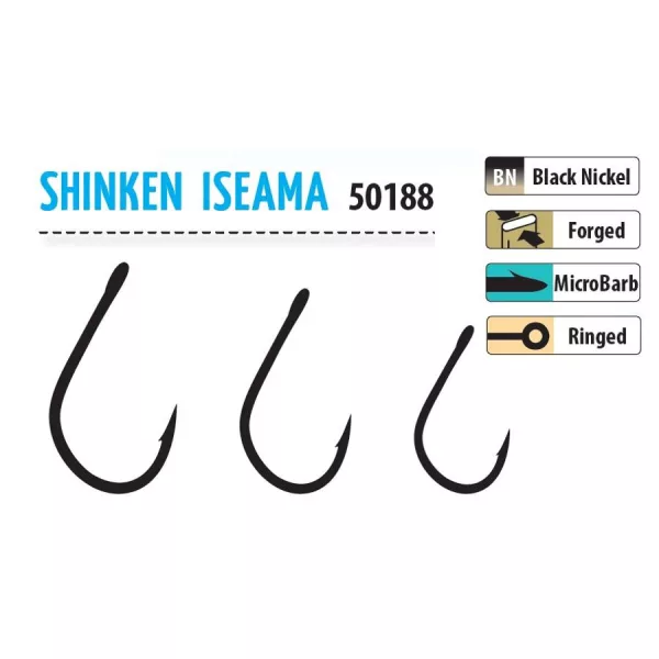 Trabucco Shinken Hooks Iseama W/R BN #14 Ösenhaken mit Widerhaken 10 Stk.