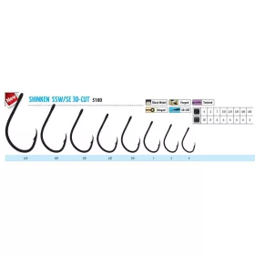 Trabucco Shinken Cut SSW S/E BN #3/0 Raubfischhaken 6 Stück