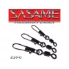 Sasame Black Nikkel 1 Extra Starker Tonnenwirbel mit Sicherheitskarabiner 3 Stk.