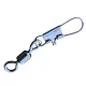 Sasame Black Nikkel 2 Extra Starker Tonnenwirbel mit Sicherheitskarabiner 4 Stk.