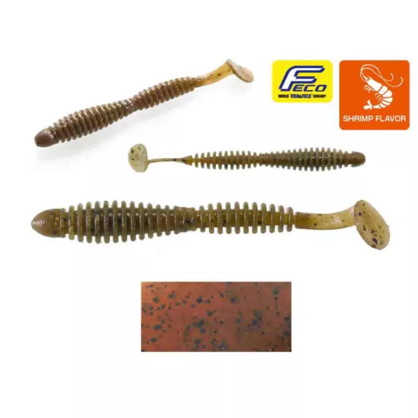 Tiemco Locoism Flexy Shad 7,6cm #102 GP/BKF Plastikköder 9Stk.