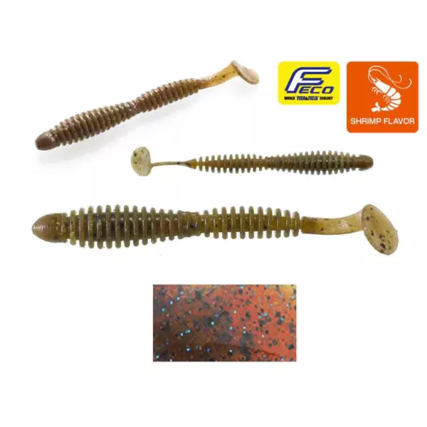 Tiemco Locoism Flexy Shad 8,9cm #133 GP/BK&BLF Plastikköder 7Stk.