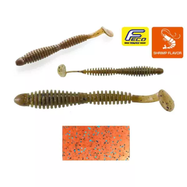 Tiemco Locoism Flexy Shad 8,9cm #142 Cinnamon/BLF Kunststoffköder 7 Stk.