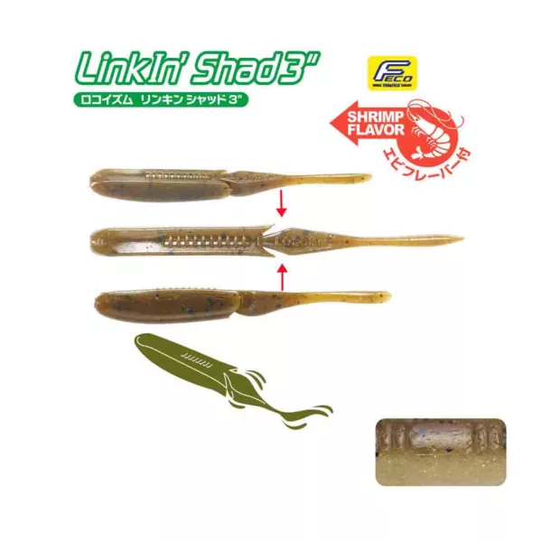 Tiemco Linkin Shad 7,6cm 225 Kunststoffköder 9 Stk.
