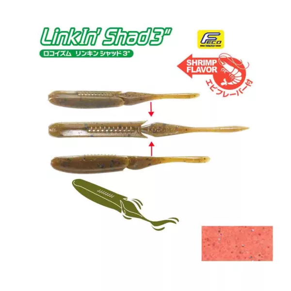Tiemco Linkin Shad 7,6cm 156NS Gummiköder 9 Stück