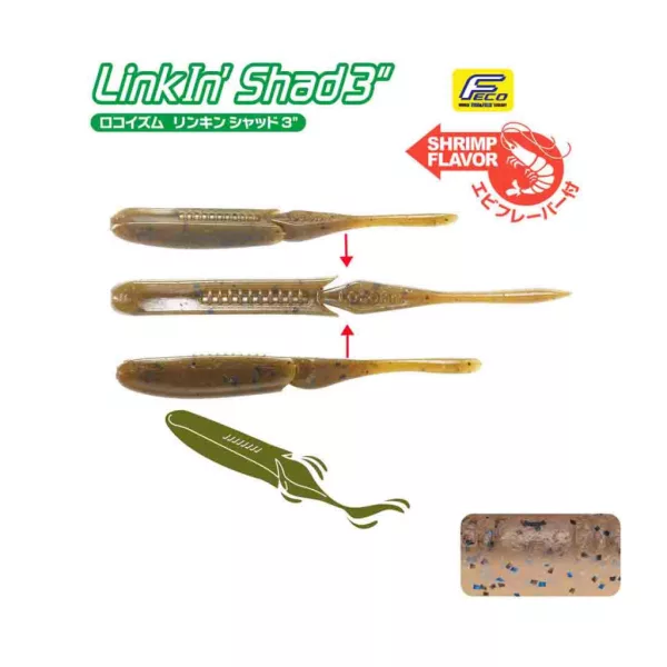 Tiemco Linkin Shad 7,6cm 227NS Gummiköder 9 Stück