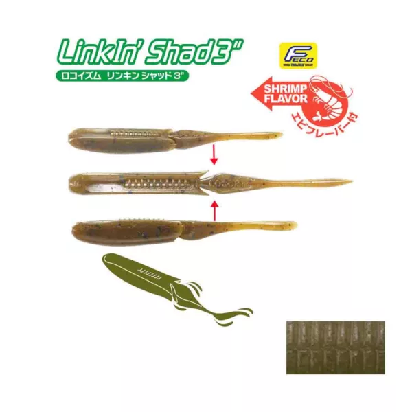 Tiemco Linkin Shad 10cm 005NS Plastikköder 9Stk