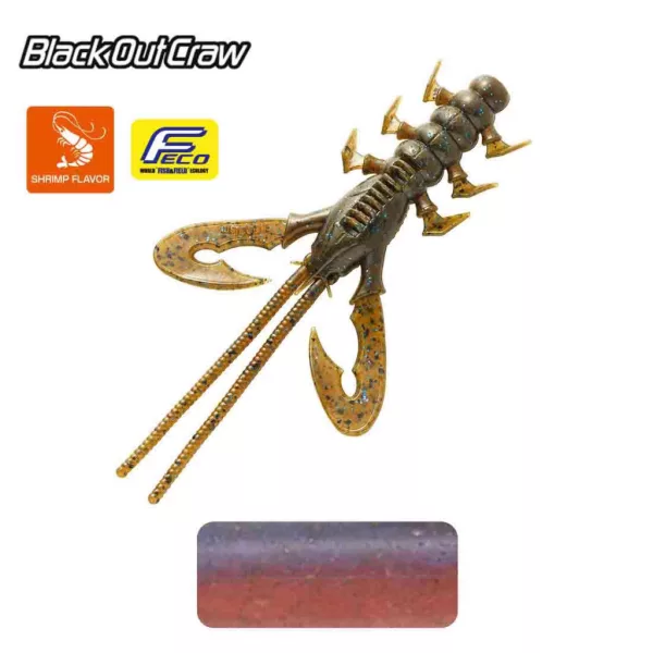 Tiemco Black Out Craw 10cm 002 Plastikköder 6 Stk.