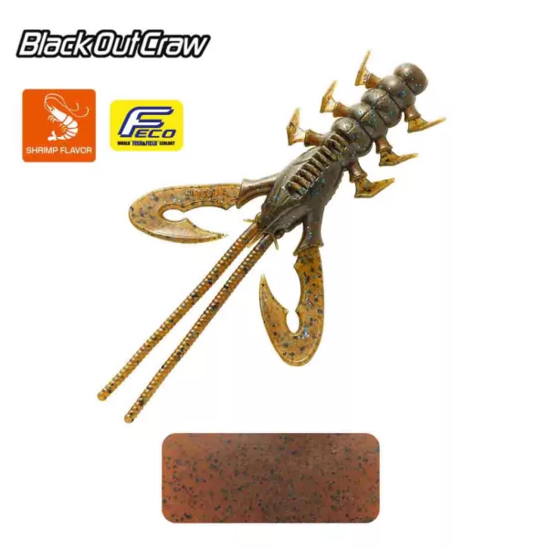 Tiemco Black Out Craw 10cm 102 Plastikköder 6 Stück