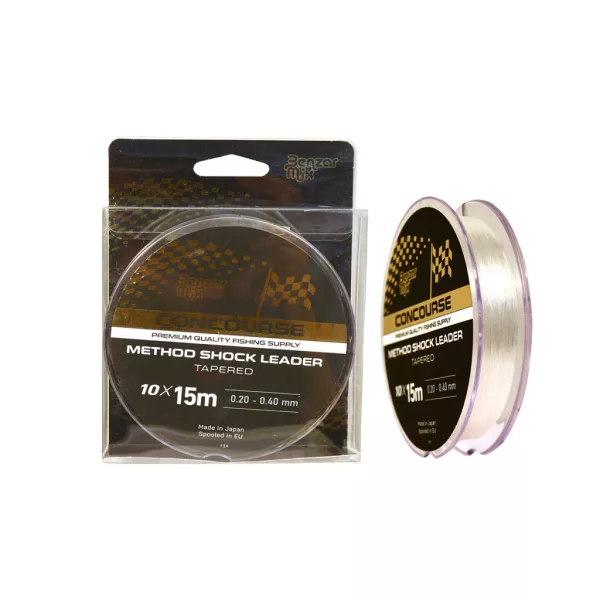 Benzár Concourse Method Shock Leader 0,20-0,50mm 10x15m Monofile Vorfachschnur