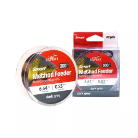   Carp Expert Smart Method Feeder Dunkelgrau 0,23mm Monofile Hauptschnur 300m