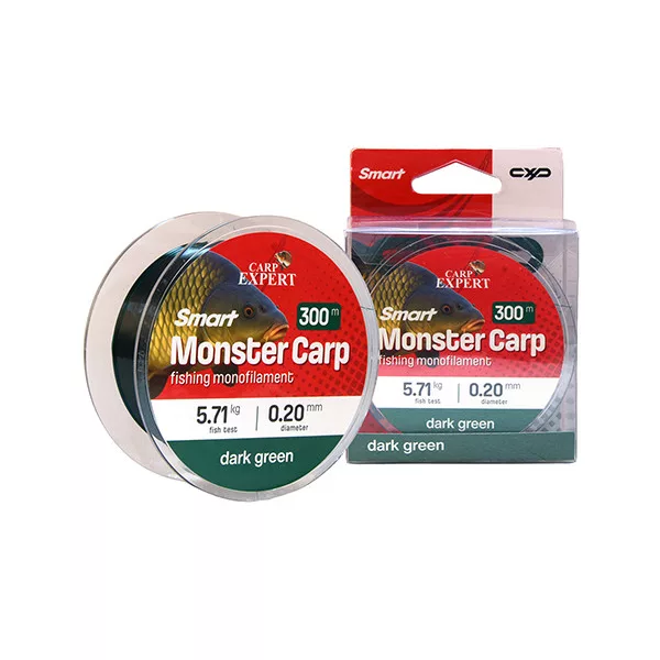 Carp Expert Smart Monster Carp Dunkelgrün 0,35mm Monofil Hauptschnur 300m