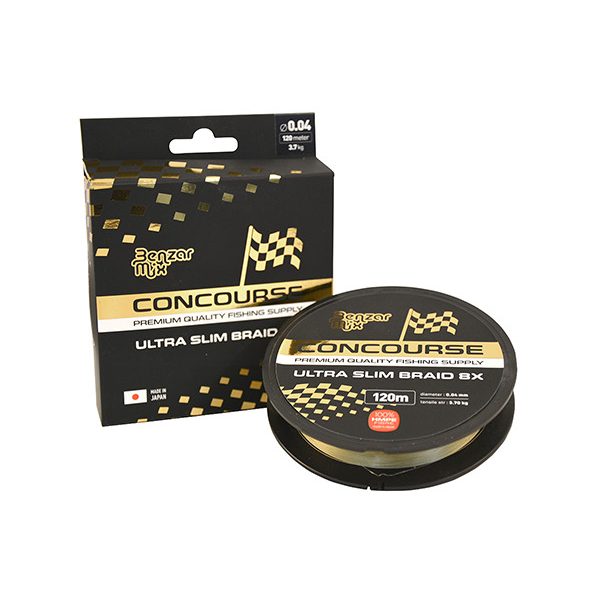 Benzar Concourse Ultra Slim 8X Braid 120m 0,080mm Geflochtene Hauptschnur