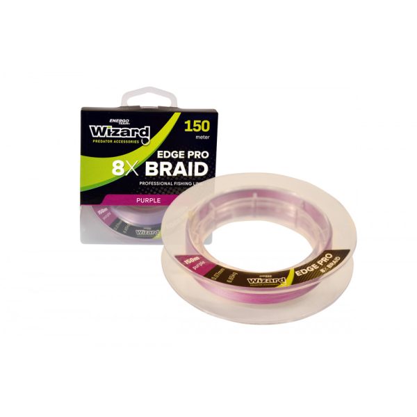 Wizard Edge Pro Violet 8X Braid 0,18mm 150m Geflochtene Hauptschnur