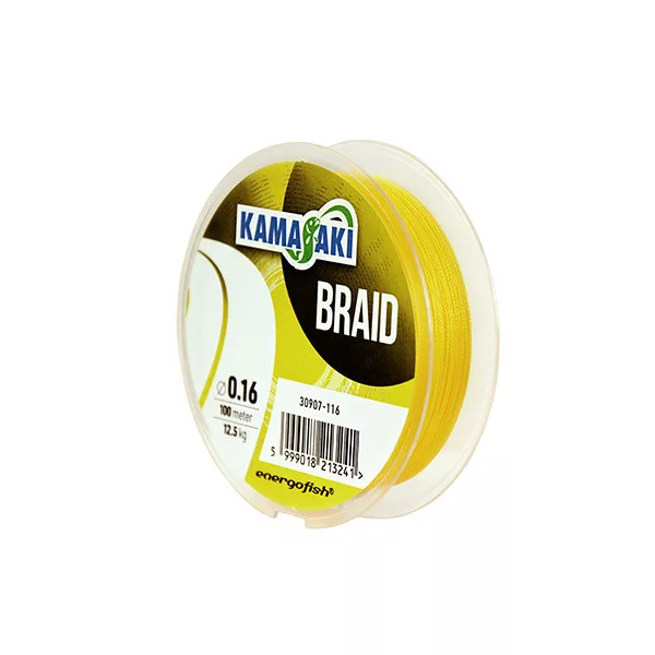 Kamasaki Braid Gelb 0,10mm 100m Geflochtene Hauptschnur