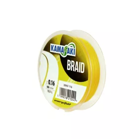 Kamasaki Braid Yellow Geflochtene Schnur 0,18mm 14,5 kg	100m