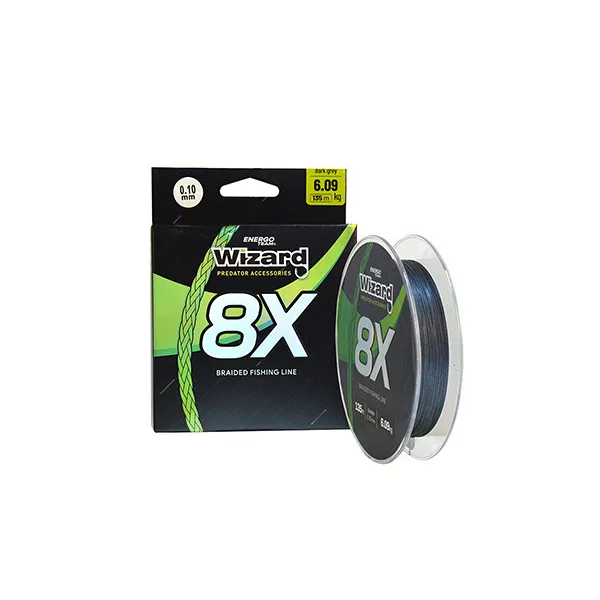 Wizard 8X Dark Grey 0,28mm 135m Geflochtene Schnur