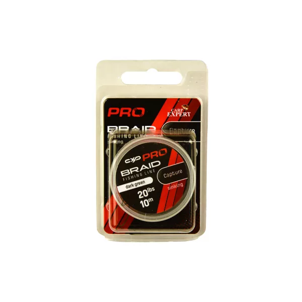 Carp Expert Pro Capture Dunkelgrün 30lbs Geflochtenes Sinkendes Vorfach 10m