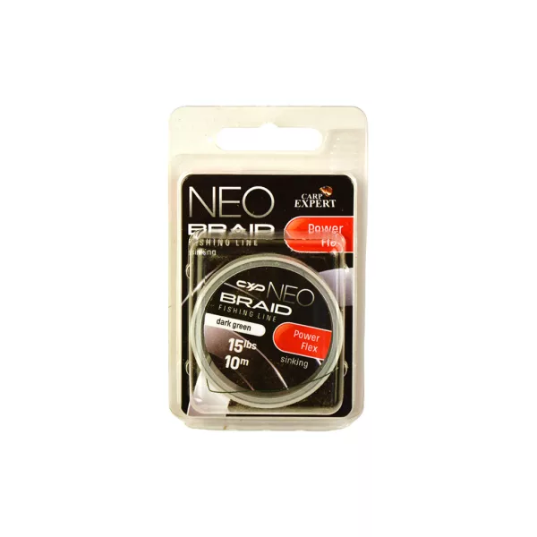 Carp Express Neo Powerlex Dark Green 25lbs Abriebfestes Geflochtenes Sinkendes Vorfach 10m