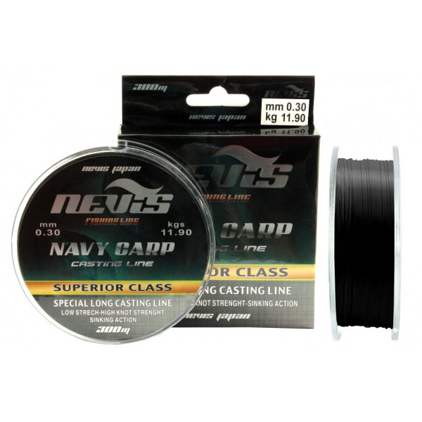 Nevis Navy Carp 300m 0.25mm Monofile Hauptschnur-Schwarz
