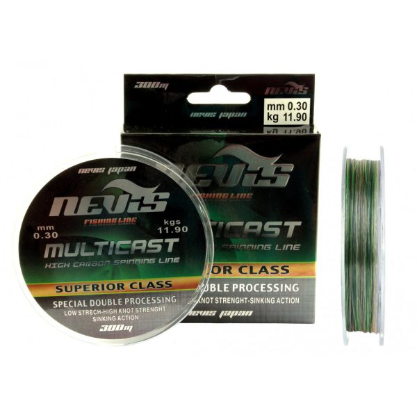 Nevis Multicast 300m 0.20mm Monofile Hauptschnur-Mehrfarbig