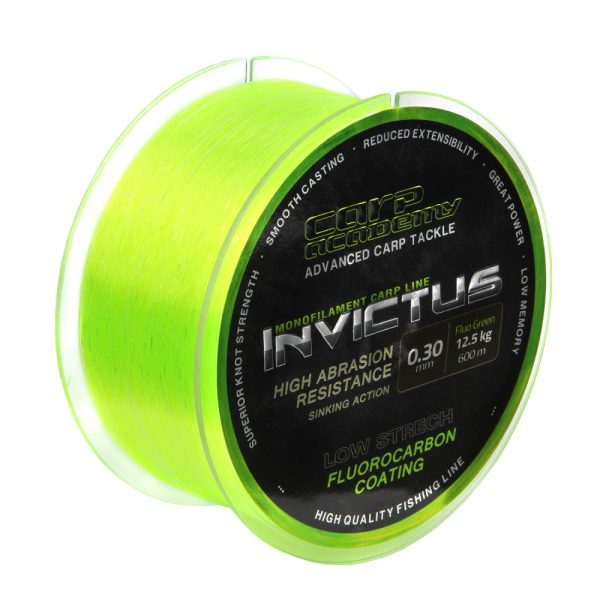 Carp Academy Invictus 600m 0.25mm Monofile Hauptschnur-Fluo Grün