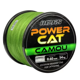   Nevis Powercat Geflochtene Schnur 600m 0.50mm Geflochtene Hauptschnur-Camou