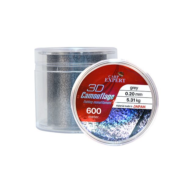 Carp Expert 3D Tarnung Grau-Schwarz 0,30mm Monofile Hauptschnur 600m