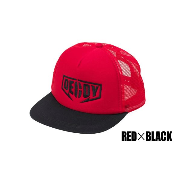 Decoy DA-17 Flaches Mesh Cap Rot Schwarz Baseballmütze 1 Stück