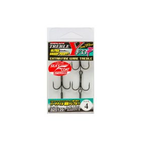   Decoy Y-F33F Extra Fine Wire #1/0 Ösen-Drillingshaken mit Widerhaken 6 Stk.