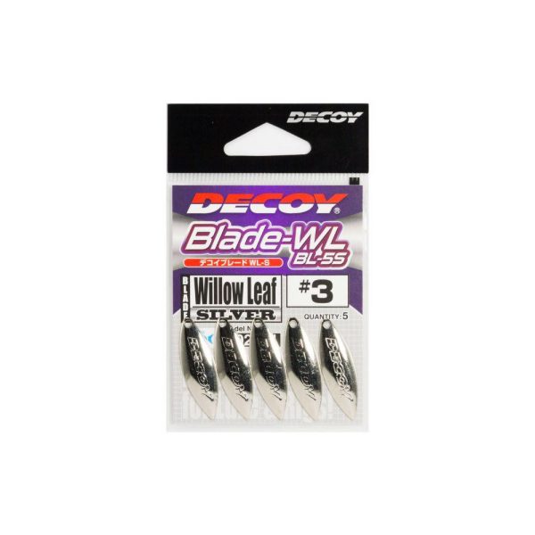 Decoy BL-5S Willow Leaf Silver 2 Spinner Blade 5Stk