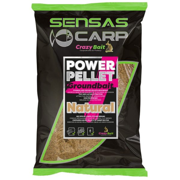 Sensas UK Power Pellets Plus Natur Grundfutter 2kg