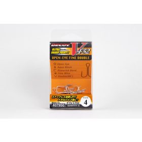 Decoy V-F52 #4 Zwillingshaken mit Öhr und Widerhaken 6Stk