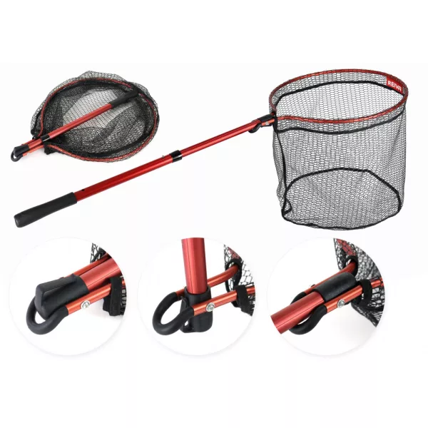 ReivaPredator Kescher 135cm 50x45 Kescherstiel mit Netz Spinnfischer-Kescher