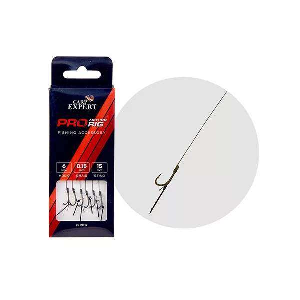Carp Expert Pro Method Feeder Köderspieß-Vorfach 14 6 Stk.