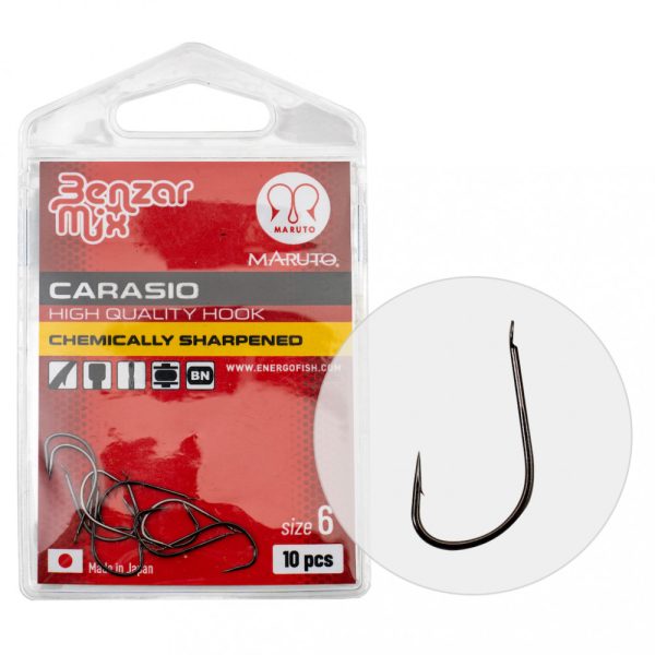 BENZÁR CARASIO HAKEN 10 10STK/PACK - Brassenhaken - Widerhakenhaken, Plattenhaken