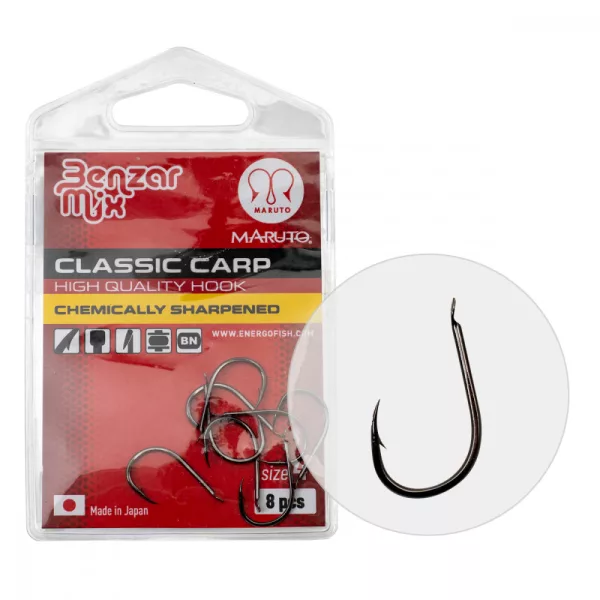 BENZÁR CLASSIC CARP HAKEN 1/0 5STK/PK - Feederhaken - Widerhakenhaken, Plättchenhaken