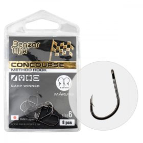   BENZÁR CONCOURSE METHOD CARP WINNER HAKEN 8 8STK/PACKUNG - Feeder Haken - Widerhakenhaken, Öhrhaken