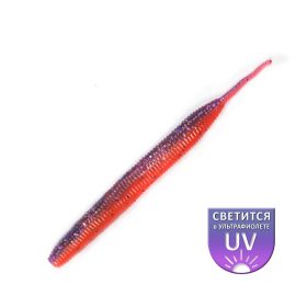   DS Sexy Worm 7,62cm Fire-violett 10 Stk./Packung Plastikköder
