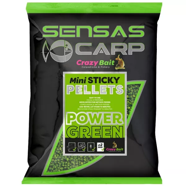 Sensas Pellet Mini Sticky Green Futterpellets 700gr