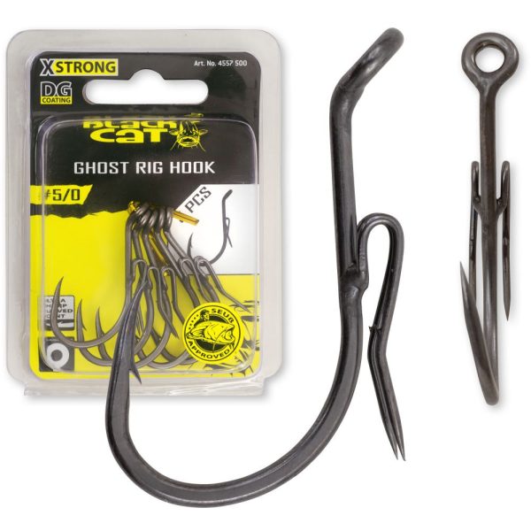 Black Cat Ghost Rig Haken Dg Dg Coating #6/0 5 Stück/Packung