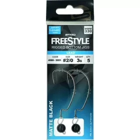 Spro FreeStyle Rigged Bottom Jigs Glow 3g #1 Grundjig